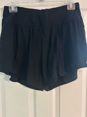 Trac Black Layered Active swim Skort